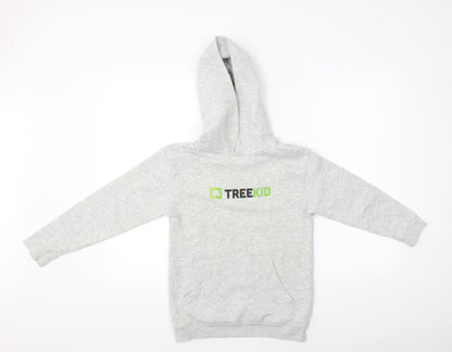 Fruit of the Loom  Boys Grey   Pullover Hoodie Size 10-11 Years