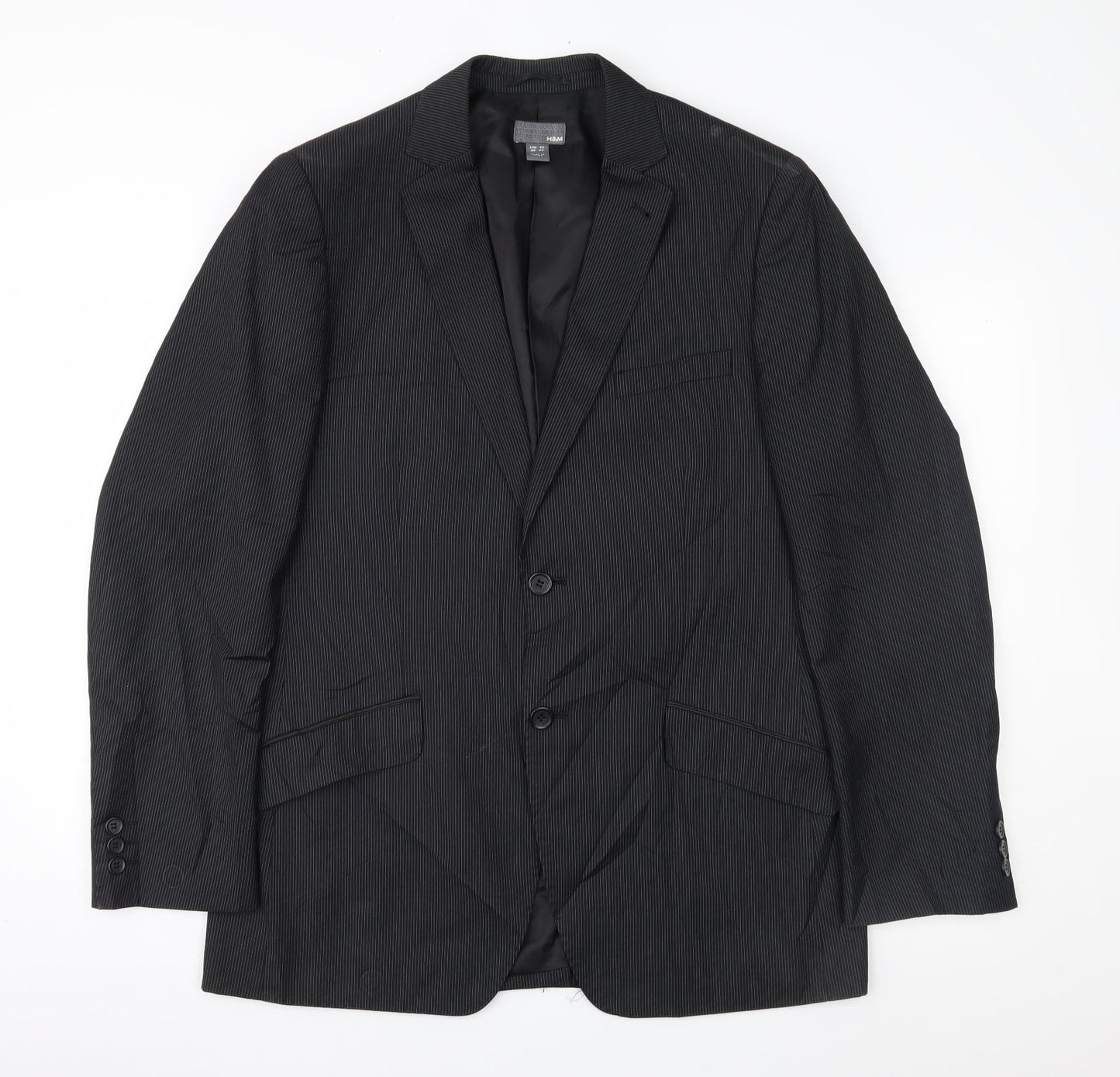 Mens UK Size 42 H&M Regular Black Suit Jacket