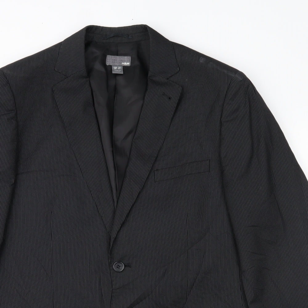 Mens UK Size 42 H&M Regular Black Suit Jacket