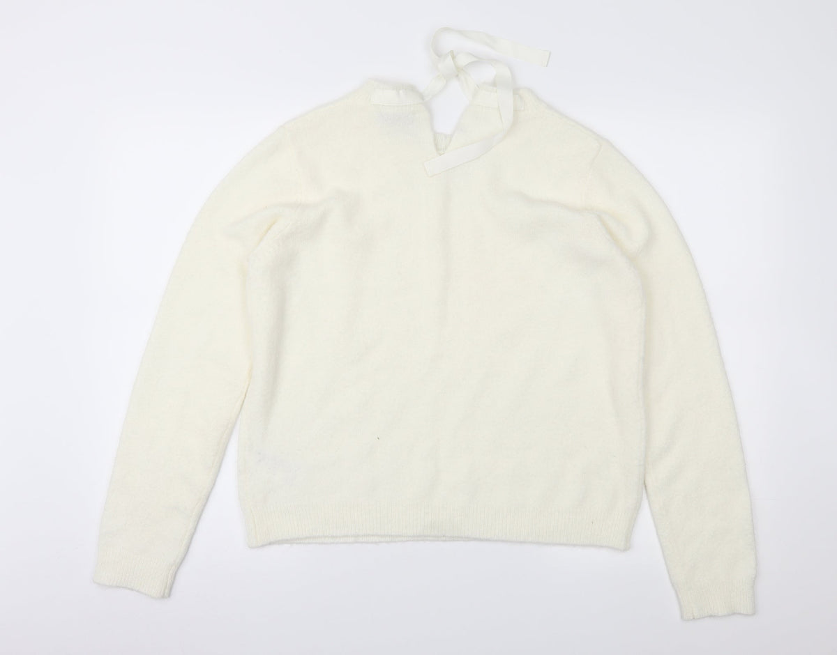 Oasis Womens Ivory   Pullover Jumper Size M