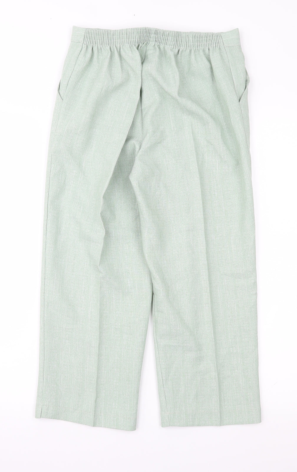 Womens UK Size 12 Classic Image Regular Fit Cropped Green Trousers