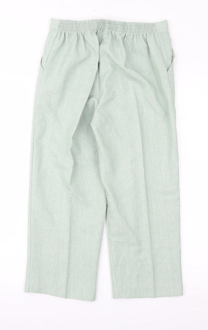 Womens UK Size 12 Classic Image Regular Fit Cropped Green Trousers