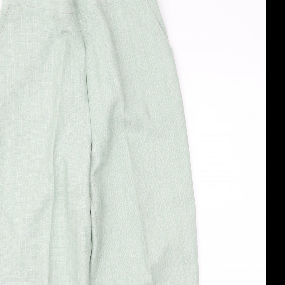 Womens UK Size 12 Classic Image Regular Fit Cropped Green Trousers