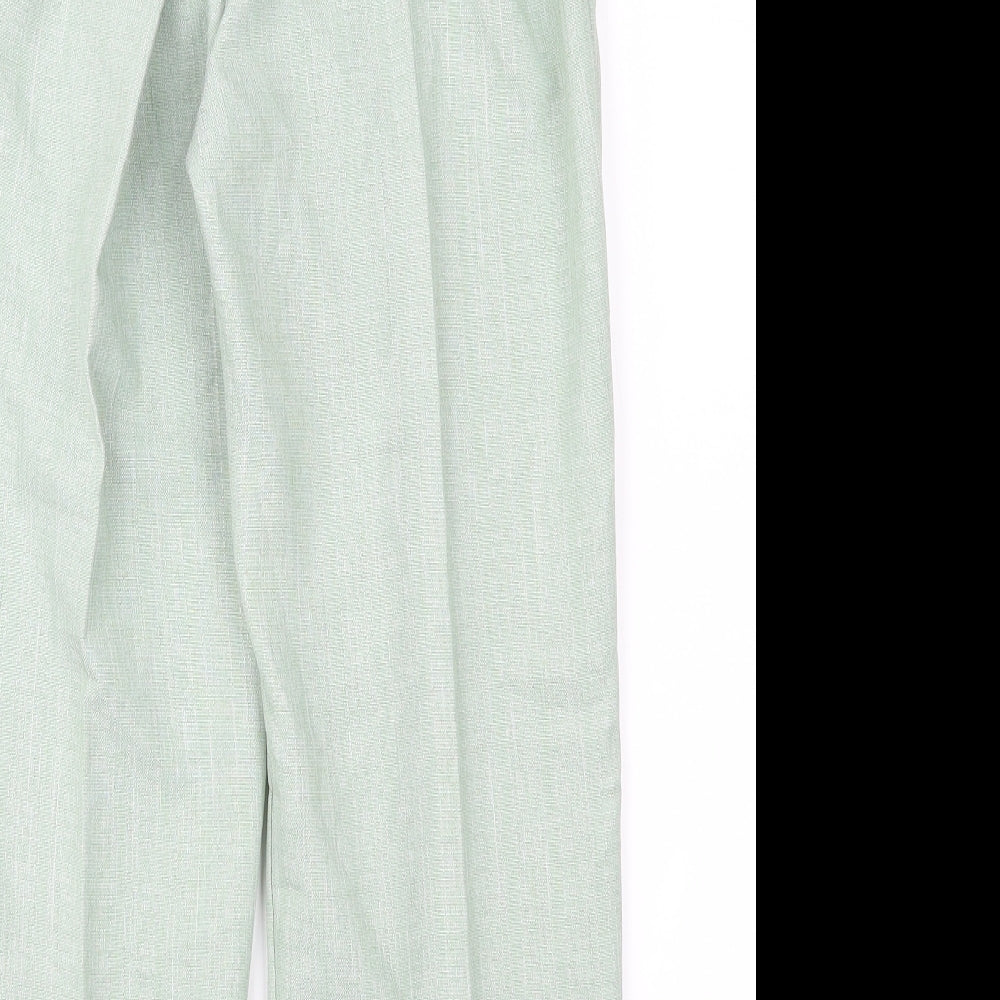 Womens UK Size 12 Classic Image Regular Fit Cropped Green Trousers
