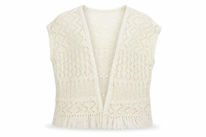YD Girls White   Wrap Jumper Size 7-8 Years