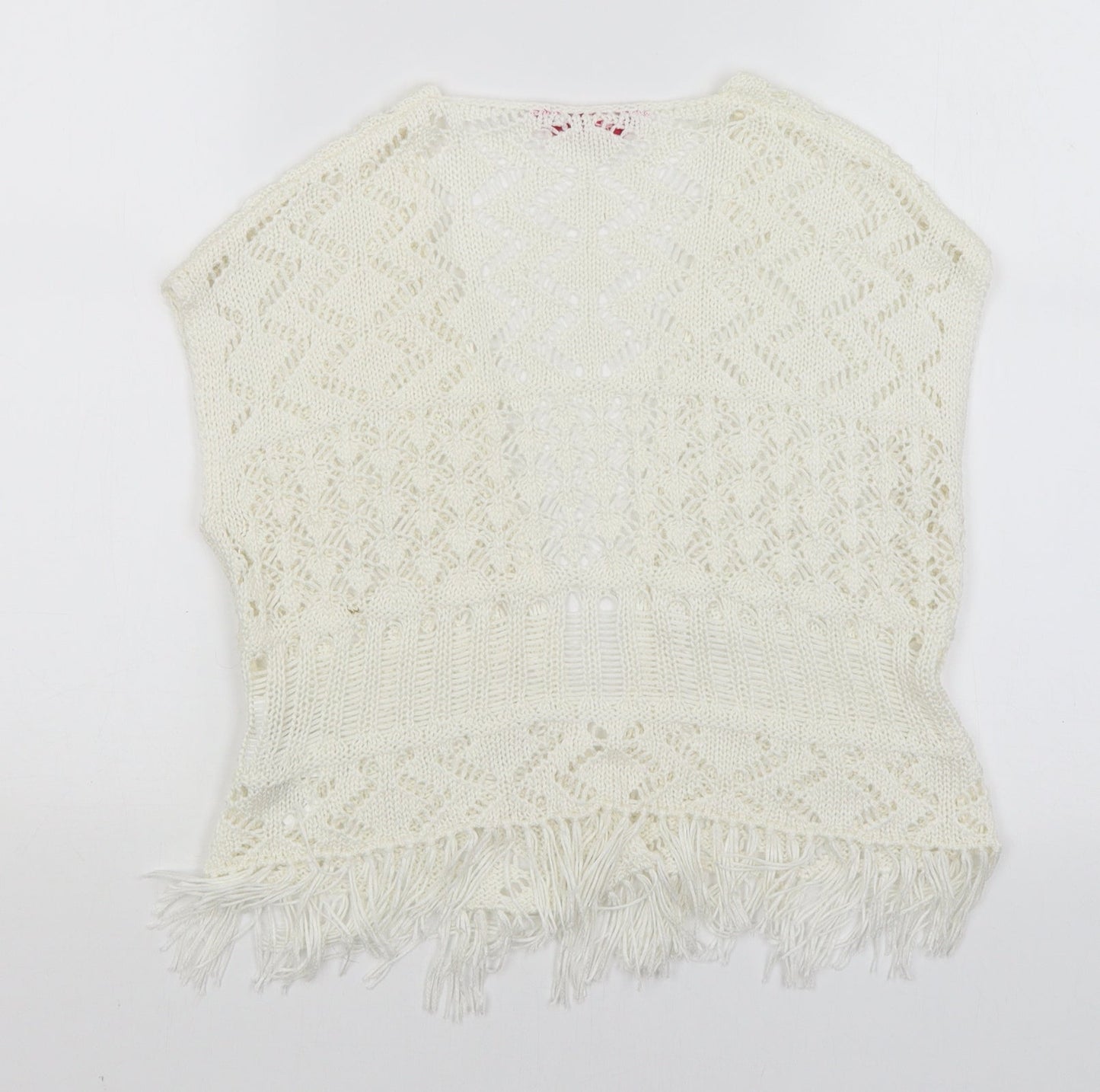 YD Girls White   Wrap Jumper Size 7-8 Years