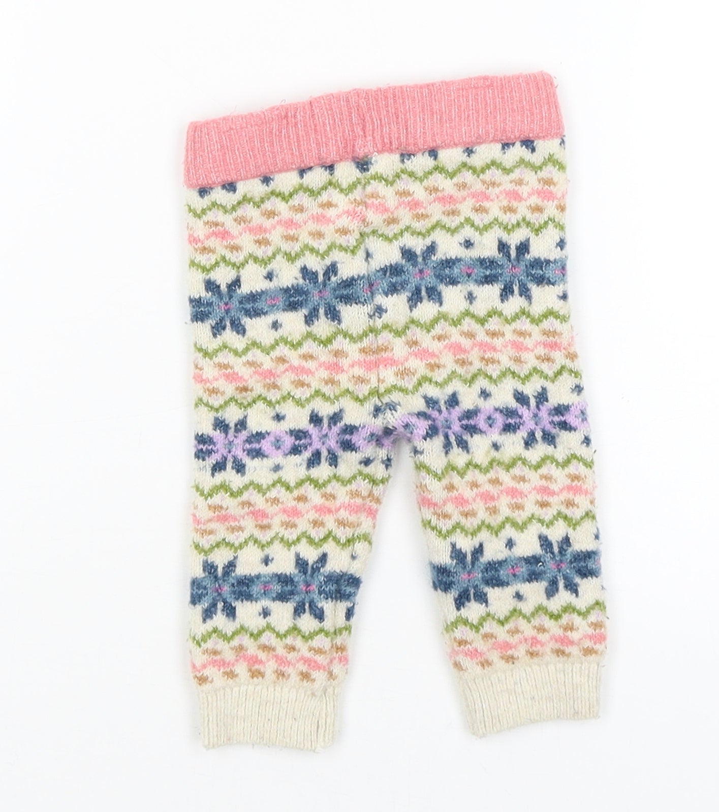 M&S Baby Beige Geometric  Capri Trousers Size 3-6 Months
