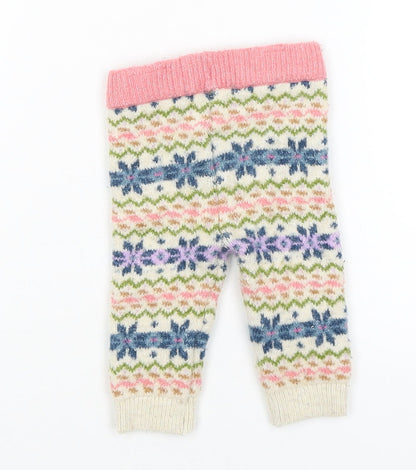 M&S Baby Beige Geometric  Capri Trousers Size 3-6 Months