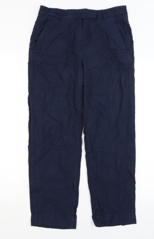 M&S Womens Blue   Trousers  Size 8 L25.5 in