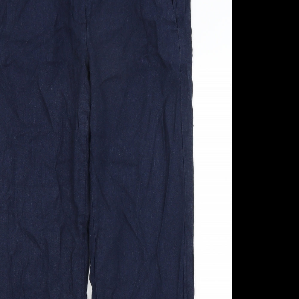 Womens UK Size 8 M&S Regular Fit  Blue Trousers