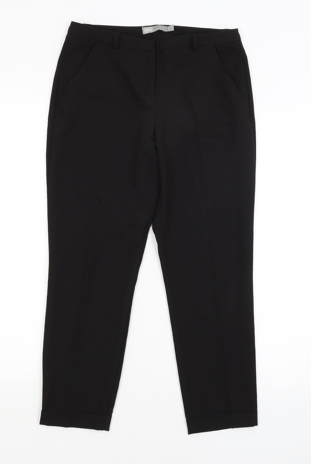 Womens UK Size 6 ASOS Regular Fit  Black Trousers