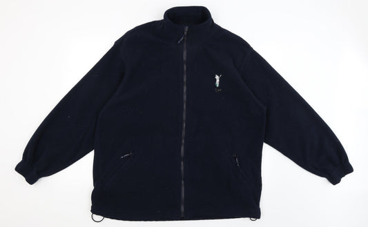Uneek Mens Blue   Full Zip Jumper Size XL