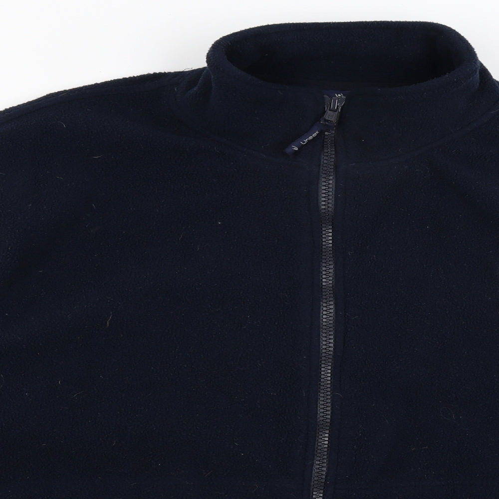 Uneek Mens Blue   Full Zip Jumper Size XL