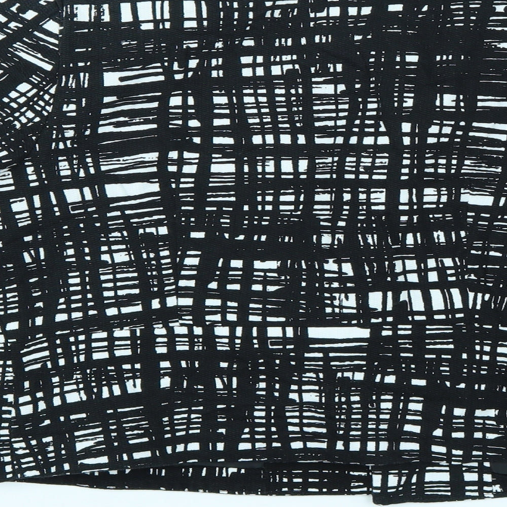 Primark Womens Black Check  Jacket Coatigan Size 12