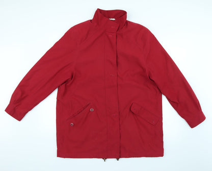 Womens UK Size 14 Marks and Spencer Red Overcoat