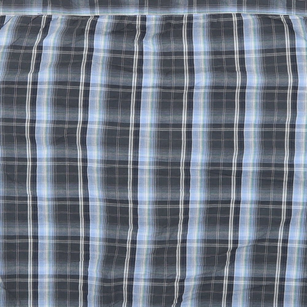 South Bay Mens Blue Plaid   Button-Up Size S