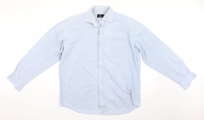 Mens UK Collar Size 42 Oscar Smart Blue  Dress Shirt