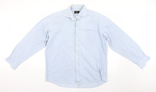 Mens UK Collar Size 42 Oscar Smart Blue  Dress Shirt