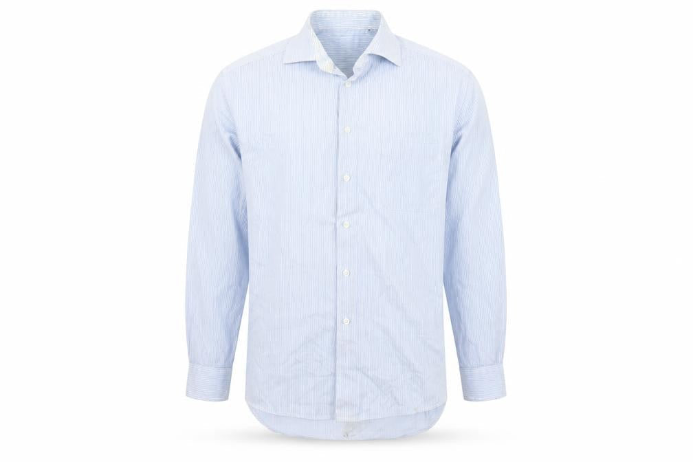 Mens UK Collar Size 42 Oscar Smart Blue  Dress Shirt