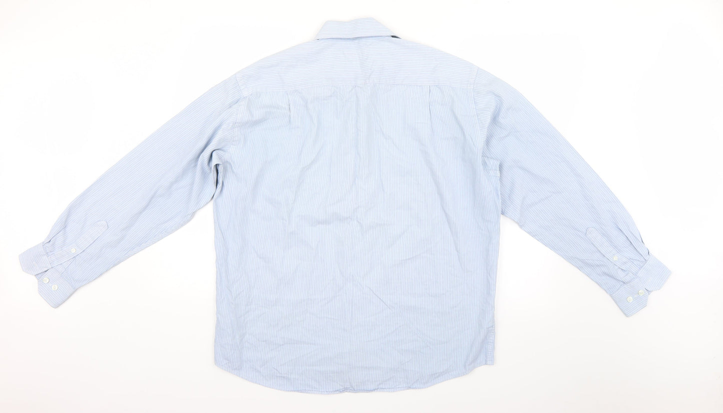 Mens UK Collar Size 42 Oscar Smart Blue  Dress Shirt