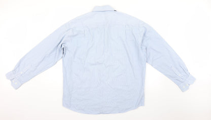 Mens UK Collar Size 42 Oscar Smart Blue  Dress Shirt