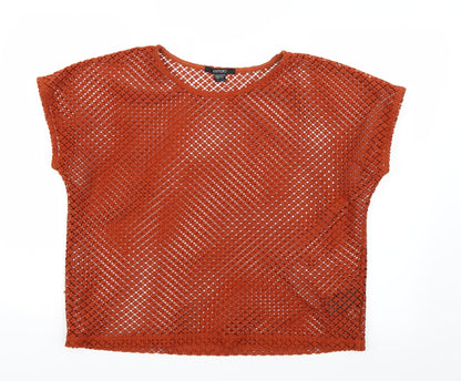 ESMARA Womens Orange   Basic Blouse Size M