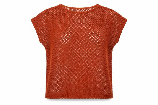 Womens UK Size M ESMARA Orange Basic Blouse
