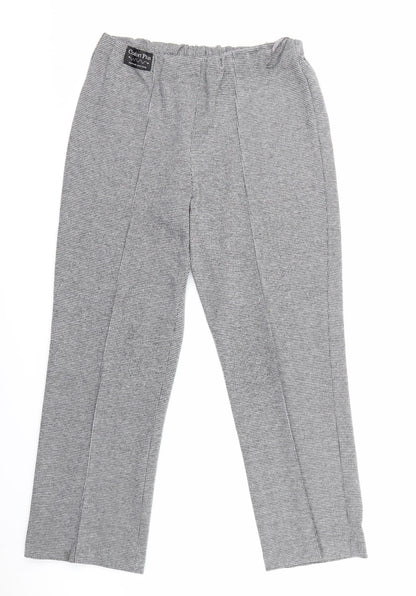 Classic Womens Grey Argyle/Diamond  Bloomer Trousers Size 12 L26 in - Comfort Plus