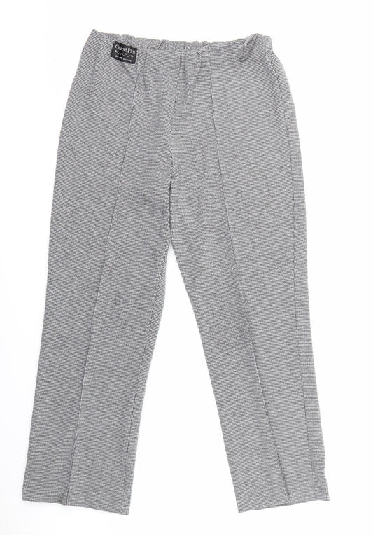 Classic Womens Grey Argyle/Diamond  Bloomer Trousers Size 12 L26 in - Comfort Plus
