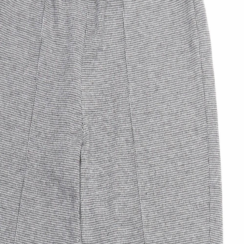 Classic Womens Grey Argyle/Diamond  Bloomer Trousers Size 12 L26 in - Comfort Plus