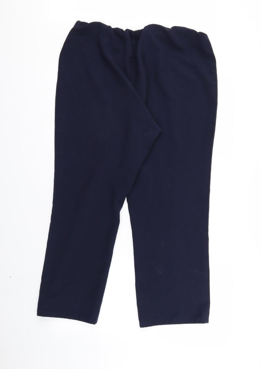 BM collection Womens Blue   Trousers  Size 16 L26 in