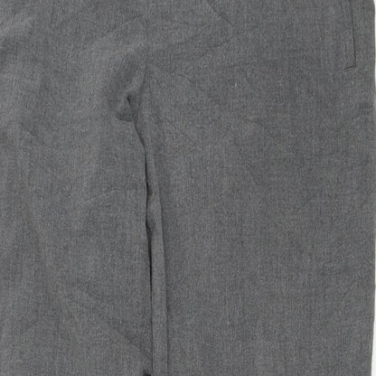 Womens UK Size 14 M&S Regular Fit Dress Pants Grey Trousers