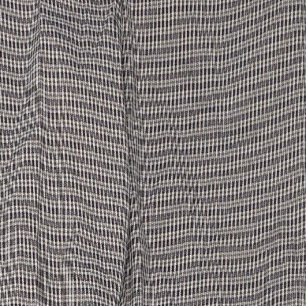 Warehouse Womens Brown Check  Dress Pants Trousers Size 8 L25 in