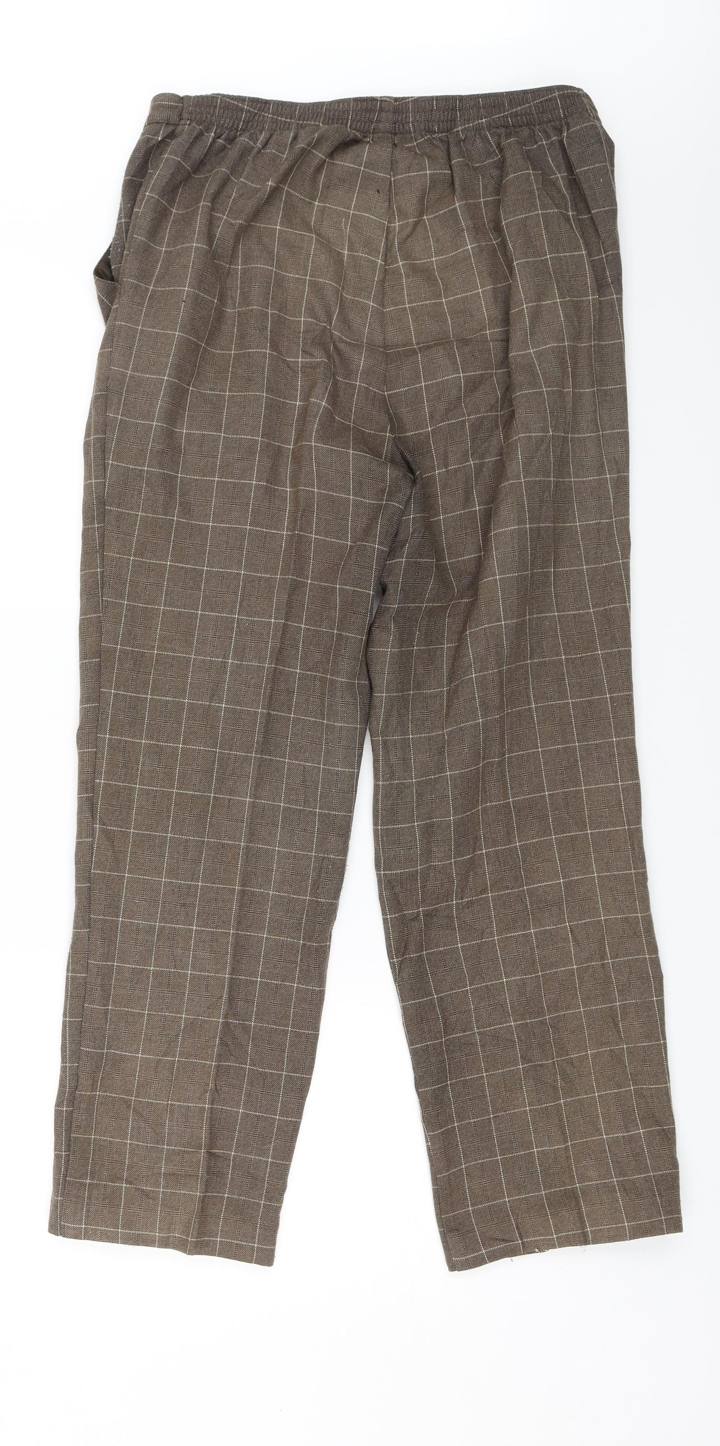 Womens UK Size 12 Marks and Spencer Regular Fit Capri Brown Trousers