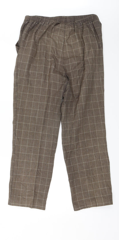 Womens UK Size 12 Marks and Spencer Regular Fit Capri Brown Trousers