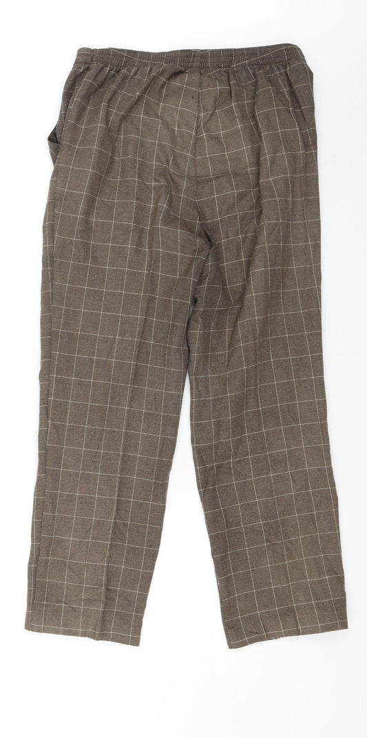 Womens UK Size 12 Marks and Spencer Regular Fit Capri Brown Trousers