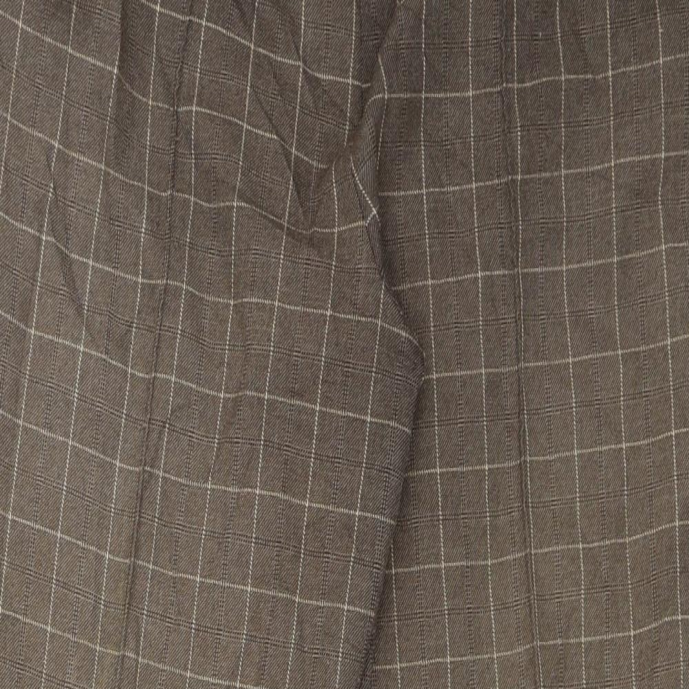 Womens UK Size 12 Marks and Spencer Regular Fit Capri Brown Trousers