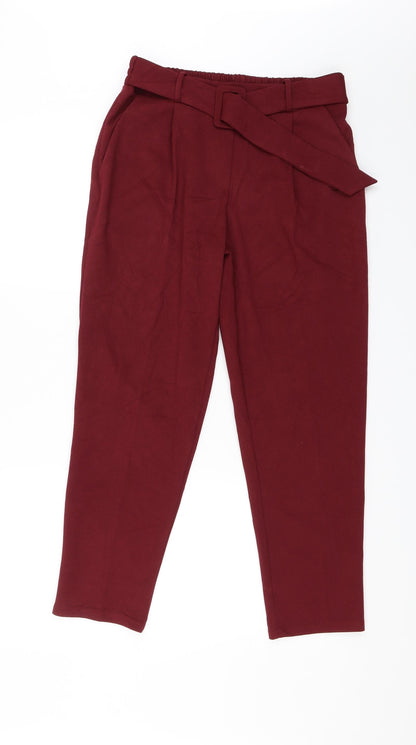 New Look Womens Red   Trousers  Size 10 L26 in