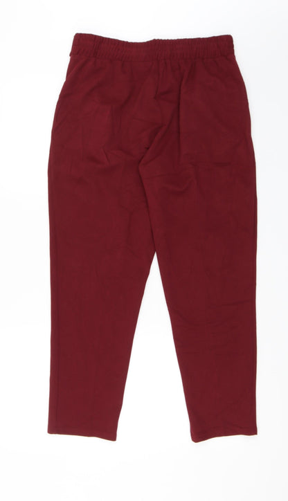 New Look Womens Red   Trousers  Size 10 L26 in