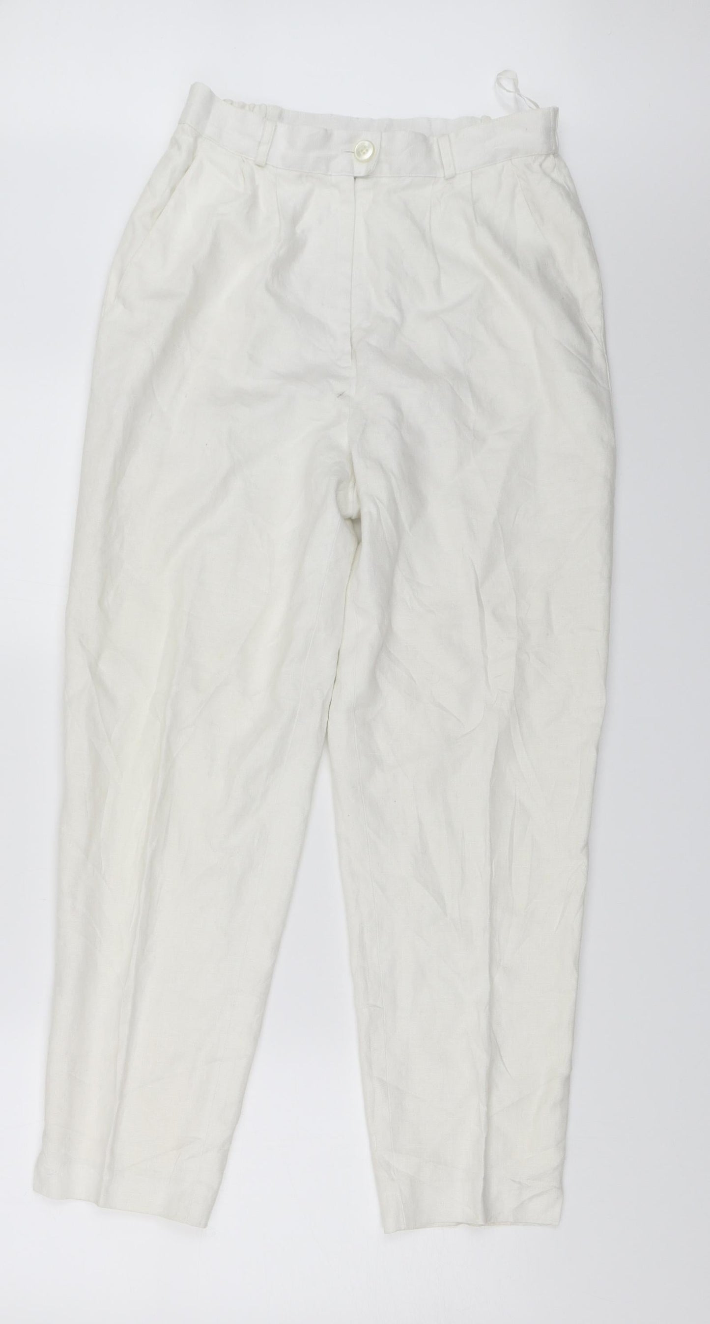 Barry Sherrard Womens White   Trousers  Size 12 L25 in