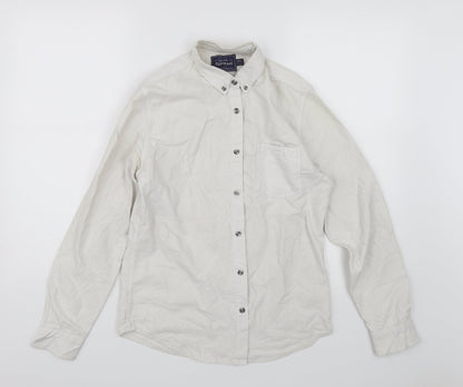 Mens UK Size S Topman White  Button-Up Long Sleeve Casual Shirt