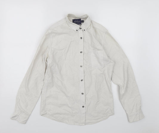 Topman Mens White    Button-Up Size S