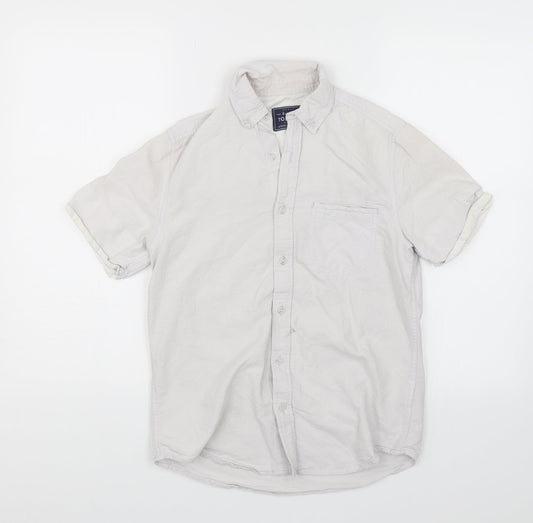 Topman Mens White    Button-Up Size XS