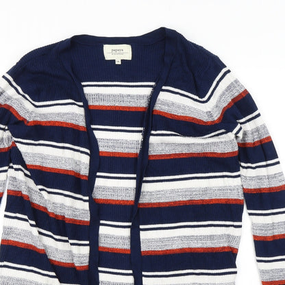 Papaya Womens Blue Striped  Jacket  Size 14