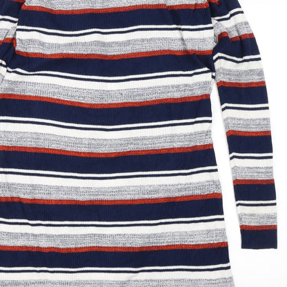 Papaya Womens Blue Striped  Jacket  Size 14