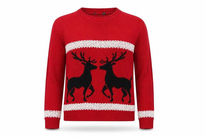 Preworn Womens Red   Pullover Jumper Size S  - Deer