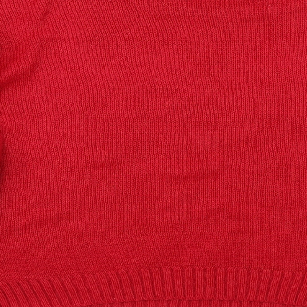 Preworn Womens Red   Pullover Jumper Size S  - Deer