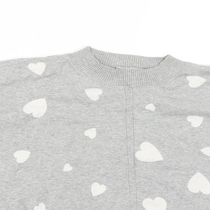 M&S Womens Grey   Basic Blouse Size M  - Hearts