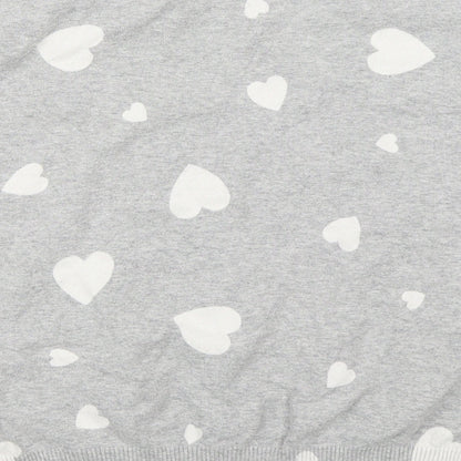 M&S Womens Grey   Basic Blouse Size M  - Hearts