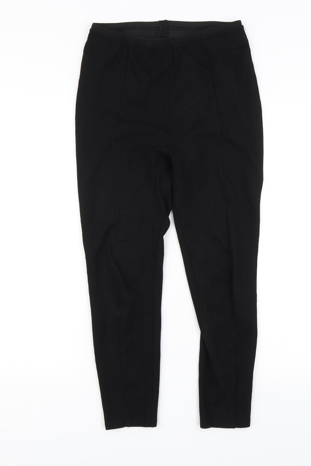 Womens UK Size 26 in Preworn Regular Fit Dress Pants Black Trousers